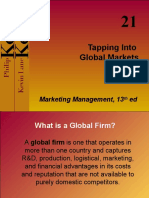 Tapping Into Global Markets: Marketing Management, 13 Ed
