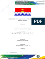 A Research On Small Island Developing Stage Kiribati Island