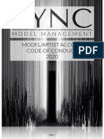 SYNC Model Management Model/Artist Accord - 2020