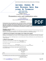 PERMUTATION SERIES AND COMBINATION SERIES