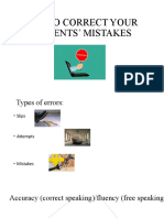How To Correct Your Students' Mistakes