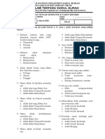 Soal PTS Akidah Semester II Kelas 2 K13