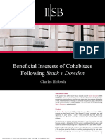 Stack V Dowden Benefits of Cohabitees