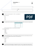 Matemáticas - Preguntas de selección múltiple