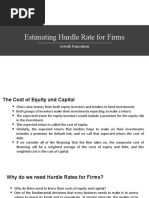 Estimating Hurdle Rate For Firms