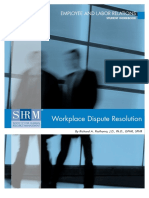 Workplace Dispute Resolution: Employee and Labor Relations