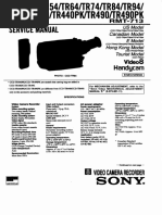 Sony ccd-tr94 tr64 tr74 tr84 tr94 tr440 tr440pk tr490 tr440pk | PDF