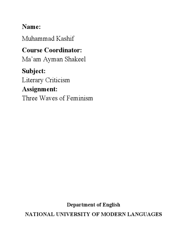 Overview of the Three Waves of Feminism | PDF | Feminism | Gender Studies