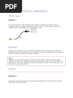 Electronics Worksheet