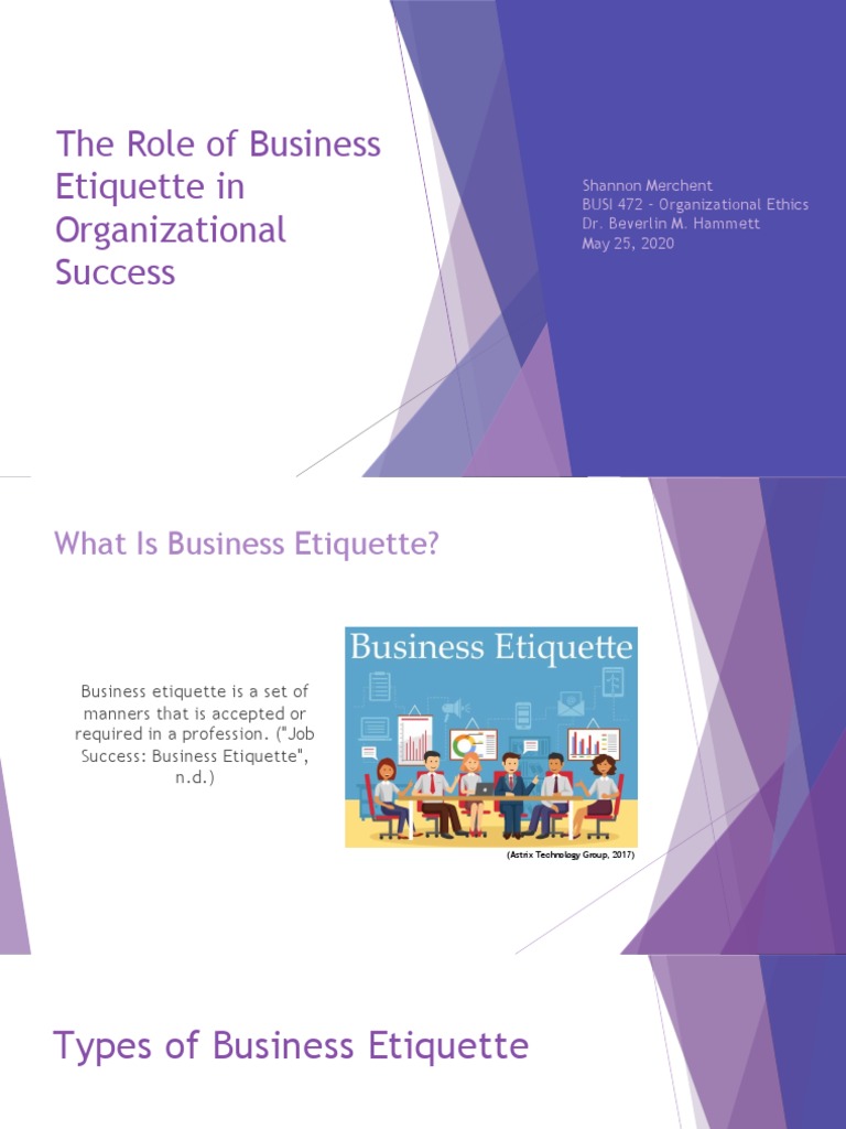 Business Etiquette for Organizational Success | PDF | Nonverbal ...