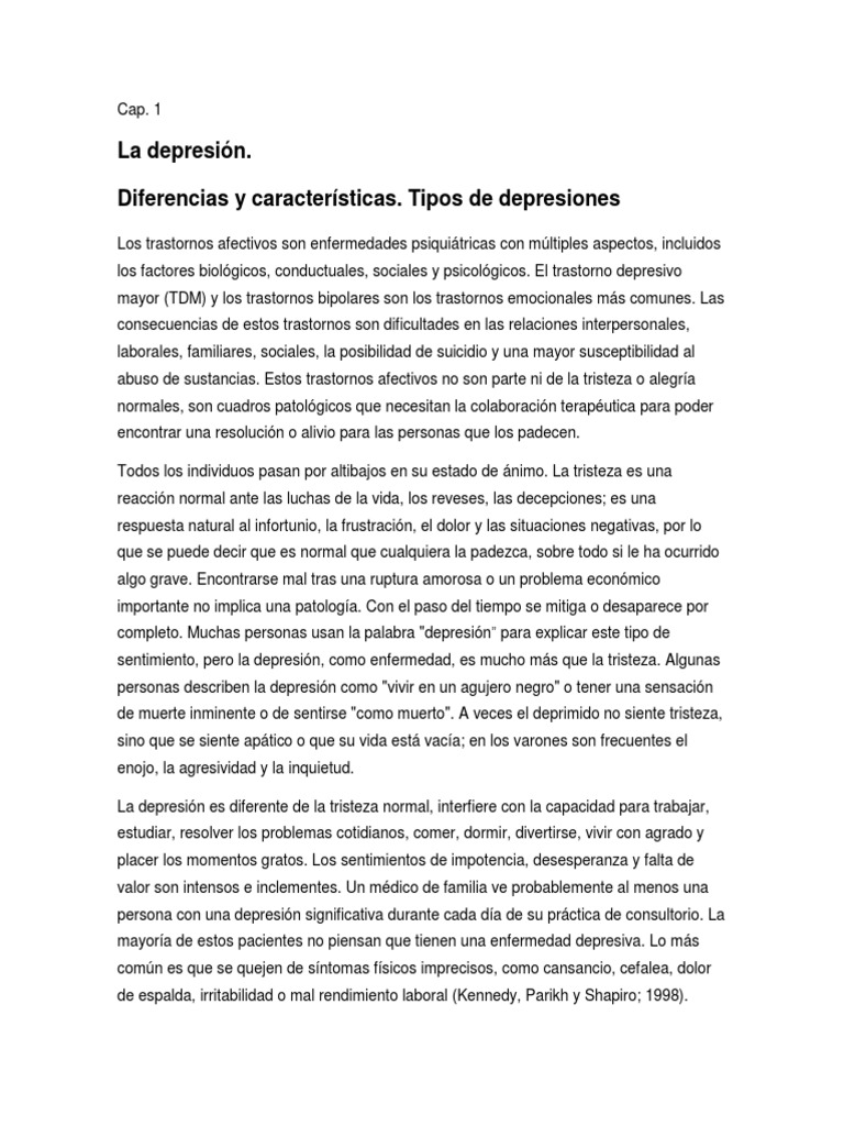 La Depresión en La Consulta Medica | PDF | Trastorno depresivo mayor ...