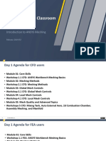 Module 00: Live Classroom Course Agenda: Introduction To ANSYS Meshing