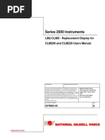 Series 2000 Instruments: LM2-CLMD - Replacement Display For CLM200 and CLM220 Users Manual