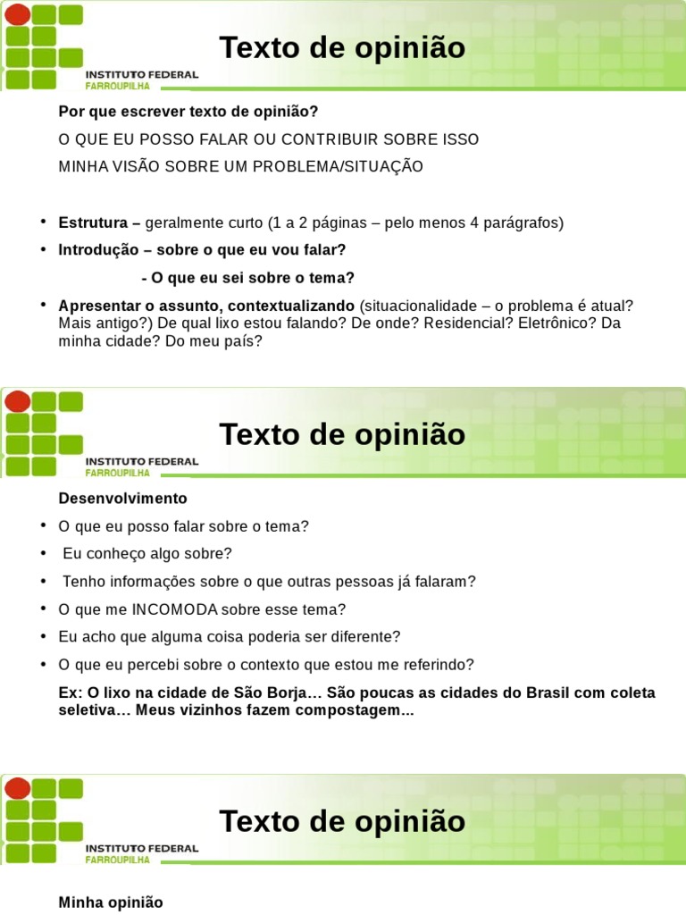 Orientações Elaboração Artigo de Opinião | PDF