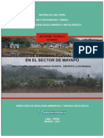 Peligro de Erosion Fluvial y Huayco Sector Mayapo PDF