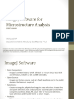 Imagej Software For Microstructure Analysis: Wahyuaji NP Departemen Teknik Metalurgi Dan Material Ftui