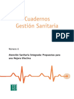 Cuadernos Gestion Sanitaria Numero 6 Atencion Sanitaria Integrada Propuestas para Una Mejora Efectiva PDF