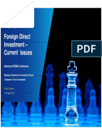 Foreign Direct Investment - Current Issues: Advanced FEMA Conference
