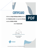 Certificado curso atendimento cliente