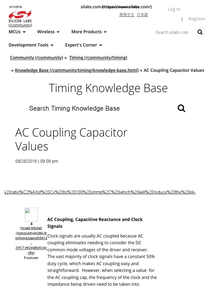 AC Coupling Capacitor Values | PDF | Capacitor | Electrical Impedance