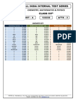 ANSWER KEY - Ai TS-3 - Class-XII - SET - A PDF