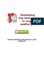 Seakeeping Ship Behaviour in Rough Weather PDF