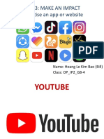 Unit 3: Make An Impact Advertise An App or Website: Name: Hoang Le Kim Bao (Bill) Class: OP - IP2 - G8-4