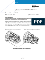 Service Bulletin - Process: Subject: Clutch Lubrication Requirements For Ultrashift® Plus (Usp) and Fuller