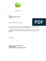 Carta Terminacion Operarios Marzo