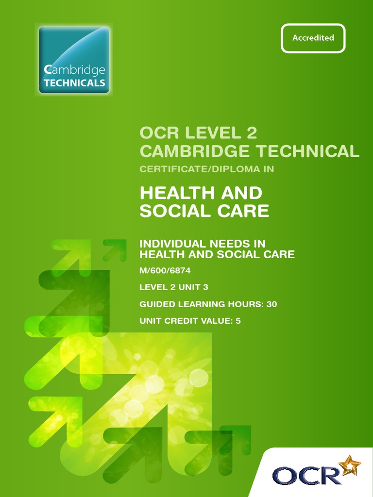 Health and Social Care: Ocr Level 2 Cambridge Technical | PDF ...
