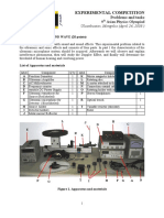 Experimental Competition: Problems and Tasks