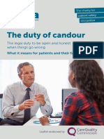 The Duty of Candour: The Legal Duty To Be Open and Honest When Things Go Wrong
