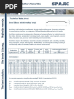 Technical Data Sheet Steel Fibers With Hooked Ends: Performance