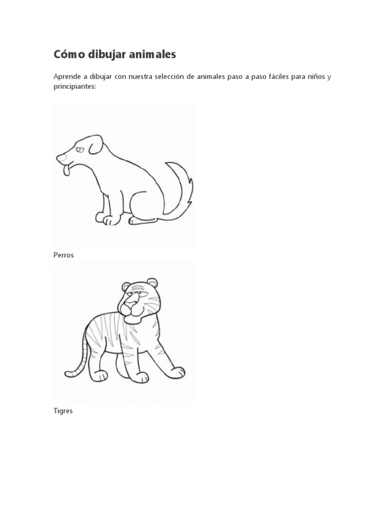 Cómo Dibujar Animales | PDF | Dibujo | Lápiz, image size:768x1024