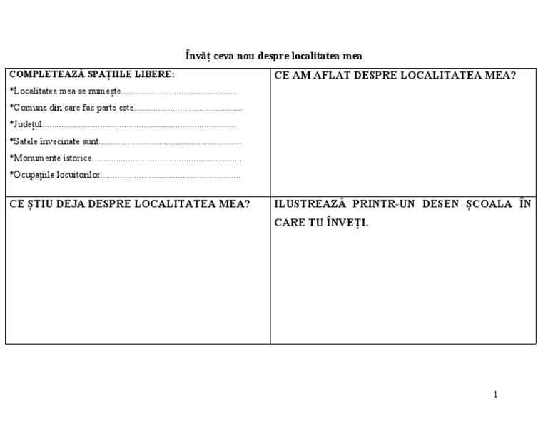 Localitatea Mea | PDF