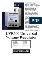 UVR500 Universal Voltage Regulator: P Ower-Tronics, Inc