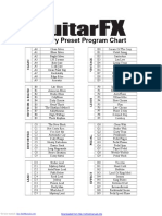 Factory Preset Program Chart: Downloaded From Http://nothickmanuals - Info