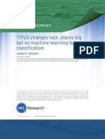 TITUS Changes Tack, Places Big Bet On Machine-Learning-Based Classification
