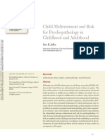 Child Maltreatment and Risk For Psychopathology in Childhood and Adulthood