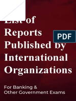 List of Reports Published by International Organizations: For Banking & Other Government Exams