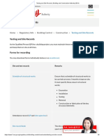 Testing and Site Records - Building and Construction Authority (BCA)