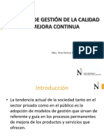 Modelos de Gestión de La Calidad y Mejora Continua 2019