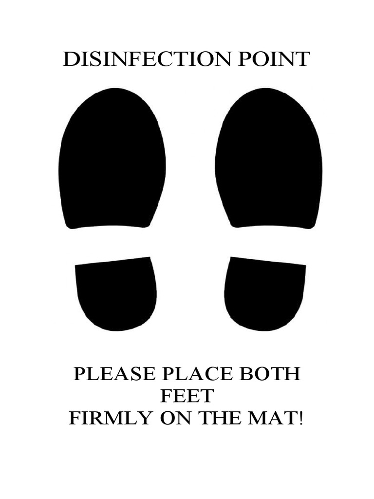 Disinfection Point: Please Place Both Feet Firmly On The Mat! | PDF