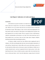 British International School MYP Chemistry Lab Report on pH Indicators