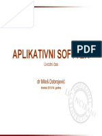 01 Aplikativni Softver - Uvodni Cas PDF