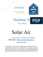 University of Duhok: Solar Air Heater