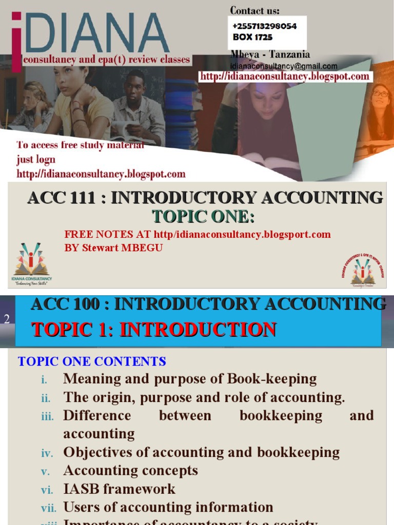 Introductory Accounting Overview | PDF | Expense | Debits And Credits