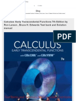 Calculus: Early Transcendental Functions 7th Edition by Ron Larson, Bruce H. Edwards Test Bank and Solution Manual