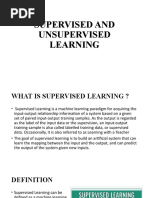 Supervised and Unsupervised Learning