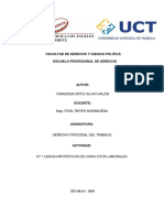 Casos Hipoteticos de Conflicttos Laborales PDF